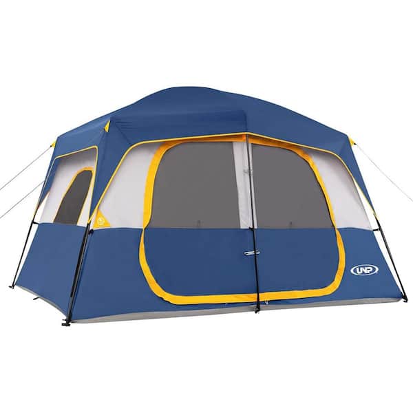 Zeus & Ruta 8-Person Dark Blue Camping Tents Easy Set Up-Portable Dome Tents Waterproof Windproof Tent with Rainfly for Camping