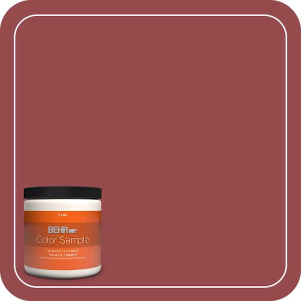 BEHR PREMIUM PLUS 8 oz. #M140-6 Circus Red Flat Interior/Exterior Paint & Primer Color Sample