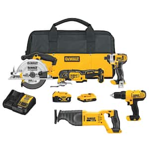 20V MAX Lithium-Ion Cordless 5 Tool Combo Kit with (2) 20V 4.0Ah Battery, (1) 20V 2.0Ah Battery, and Charger