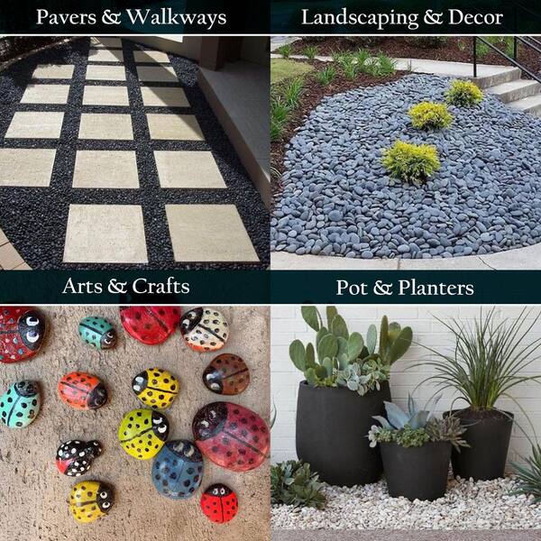 Rain Forest 0.40 cu. ft. 2 in. to 3 in., 30 lbs. Grade-A Medium Mixed Polished Pebbles
