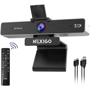 4K USB Webcam with Remote in Black (1-Pack)