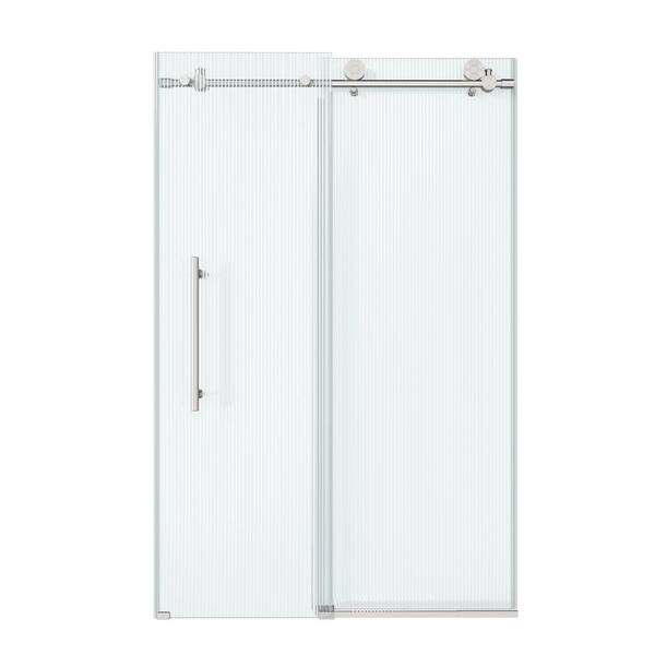 Boyel Living 60 In W X 76 In H Framless Single Sliding Shower Door In Boyel Living 60 In W X 76 In H Framless Single Sliding Shower Door In