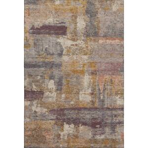 Mayfield Premium Machine Washable Abstract AMF2147 Rust 5 ft. x 7 ft. 6 in. Area Rug