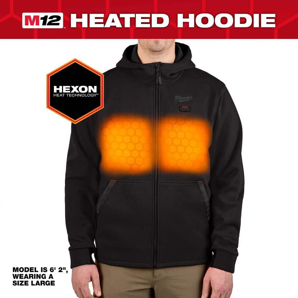 Men's 3X-Large M12 12-Volt Lithium Ion Cordless Black Heated Hooded Jacket Kit With (1) 2.0 Ah Battery and Charger price history on PriceWatchPro