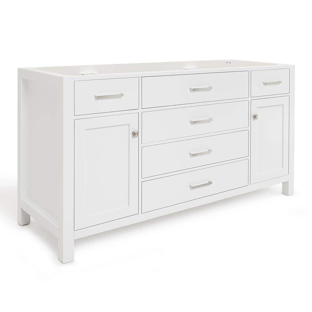 Bristol 60" White Single Freestanding Vanity Cabinet