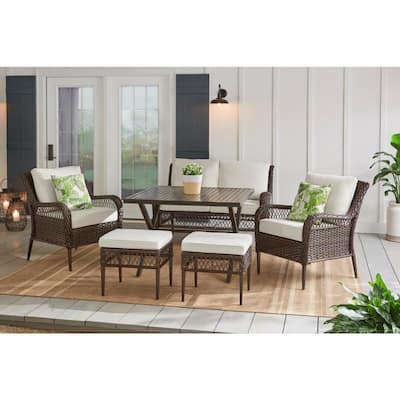 6 Piece Patio Furniture Outdoors The Home Depot 6 Piece Patio Furniture Outdoors, Smart Living 6 Piece Patio Set