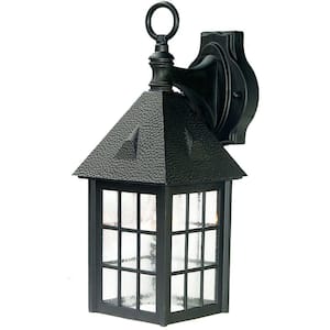 Outer Banks Collection 1-Light Matte Black Outdoor Wall Lantern Sconce