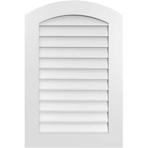 24" x 36" Arch Top Surface Mount PVC Gable Vent: Functional with Standard Frame