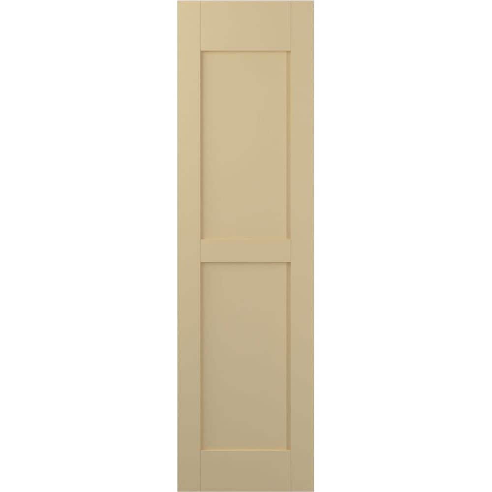 15 in. W x 70 in. H Americraft 2 Equal Flat Panel Exterior Real Wood Shutters Per Pair in Natural Twine price history on PriceWatchPro