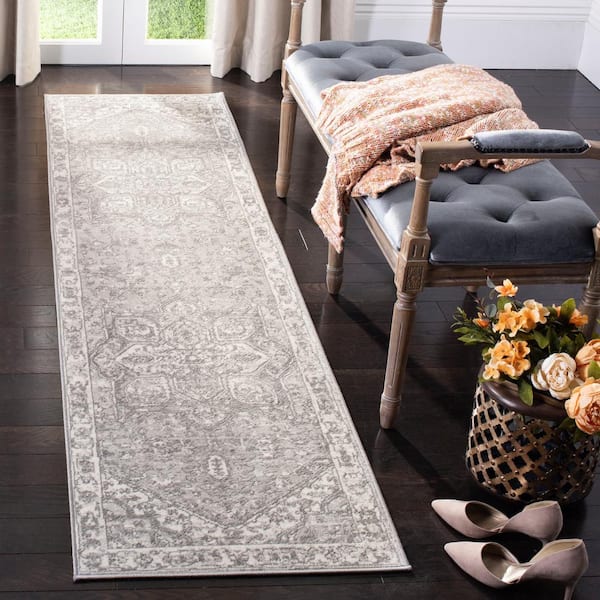 Brentwood Cream/Gray 2 ft. x 12 ft. Runner Rug
