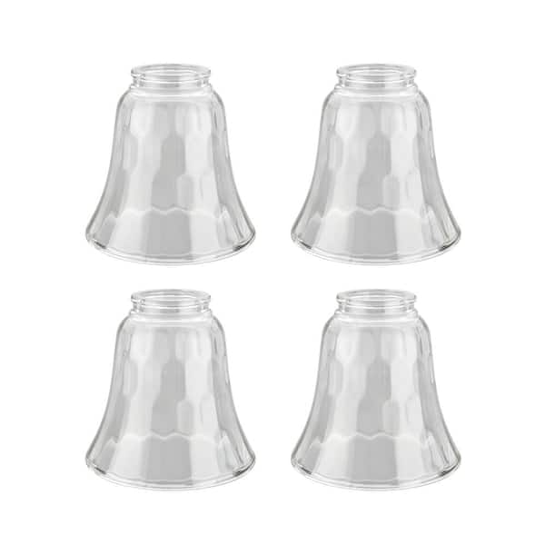 Aspen Creative Corporation 4-5/8 in. Clear Ceiling Fan Replacement Glass Shade (4-Pack)