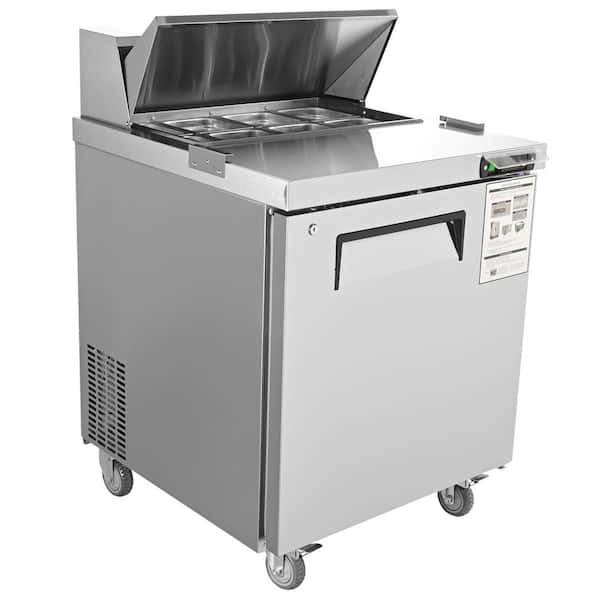 Sandwich Prep Table 7.42 cu. ft. Food Prep Fridge, Commercial Stainless Steel Prep Refrigerator Table