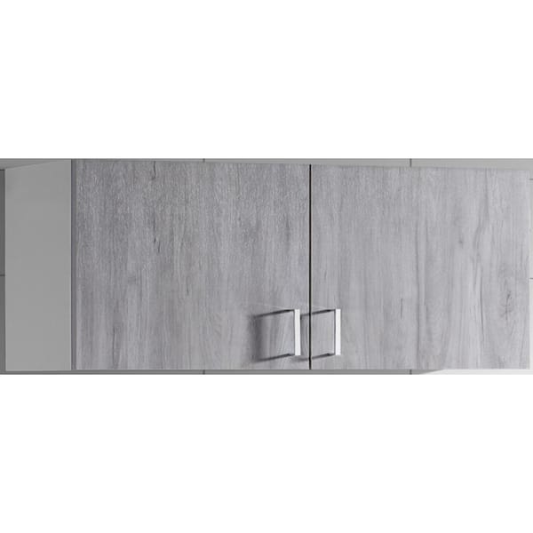 Garrido Bros. and Co. San Juan Vintage Brown PVC Slab Door Stock Assembled Wall Kitchen Cabinet with Soft-Close Doors 30 in. W x 12 in. H