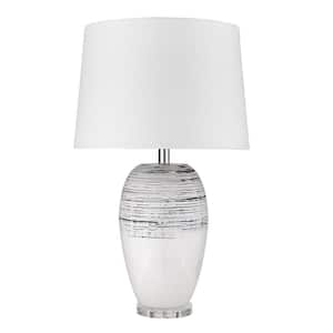 27 in. Clear Standard Light Bulb Bedside Table Lamp