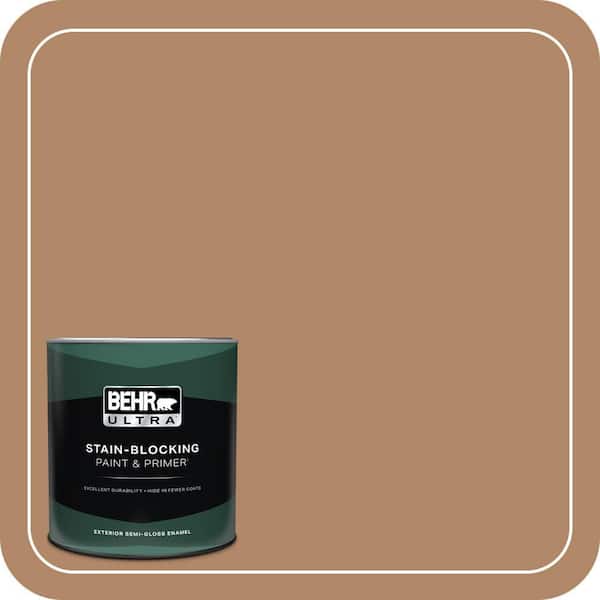 BEHR ULTRA 1 qt. #MQ2-2 Syrup Semi-Gloss Enamel Exterior Paint & Primer
