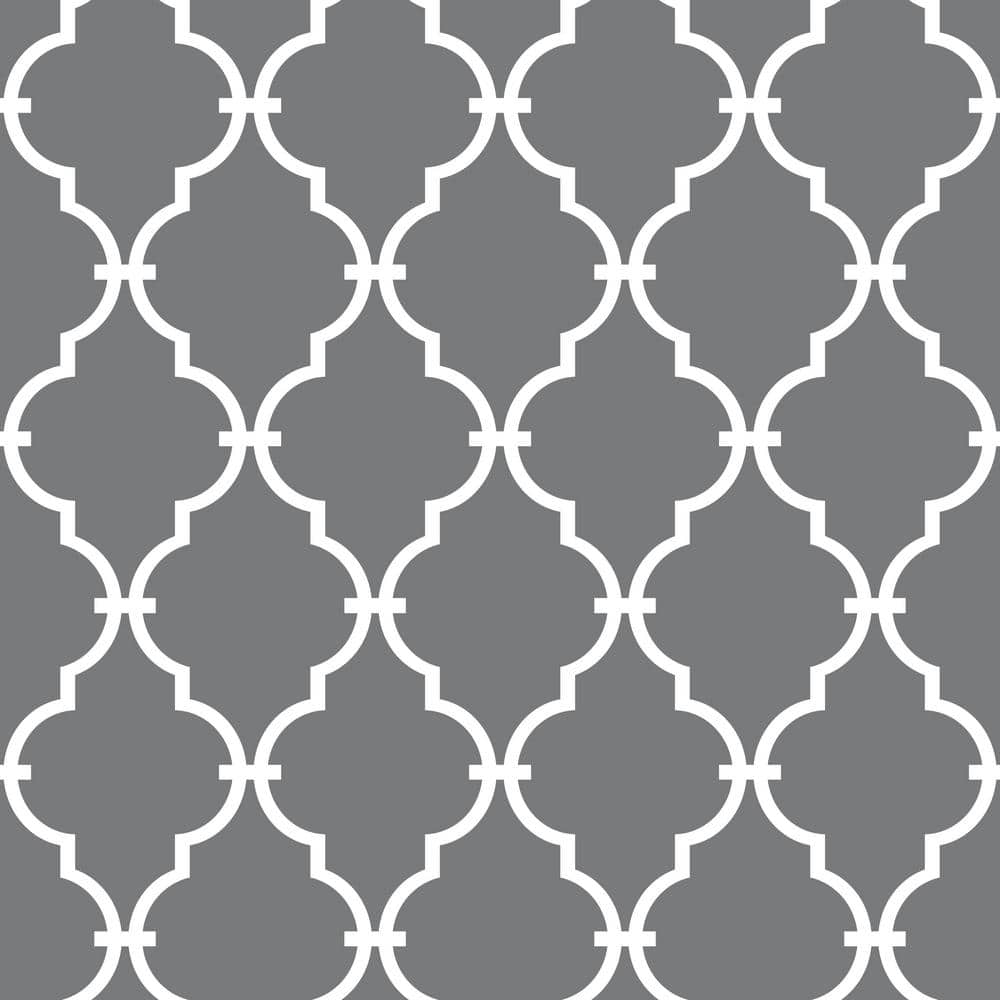 York Wallcoverings Grey Modern Trellis Peel and Stick Wallpaper (Covers   sq. ft.) RMK11288WP - The Home Depot