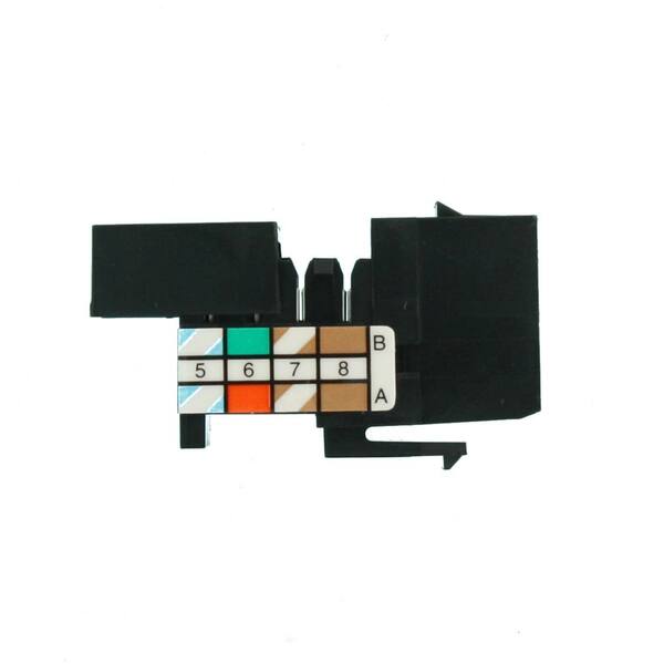 Leviton QuickPort CAT 3 Connector, Black 41108-RE3 41108-RE3 - The