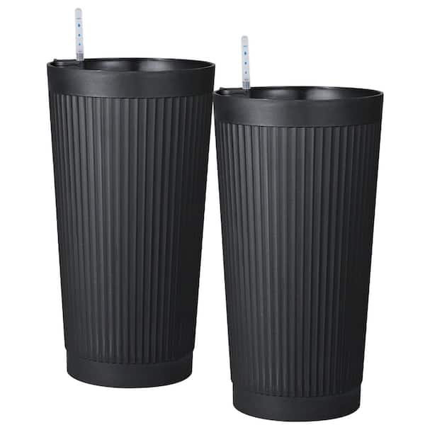 新品未使用 Mederu pot バレル Tall S マイカブラック Noble House Junia Modern Large 21.7 in. Tall Black Matte Plastic