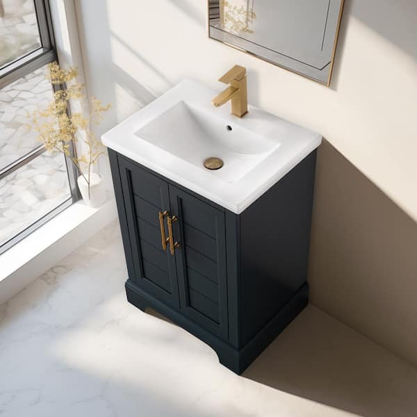 Vanity Art 24 in. W x 18 in. D x 34.5 in. H Single Sink