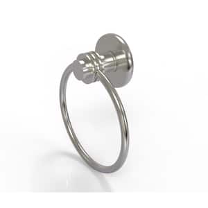 Mercury Collection Towel Ring with Dotted Accent in Satin Nickel