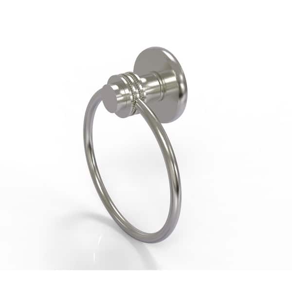 Allied Brass Mercury Collection Towel Ring with Dotted Accent in Satin Nickel