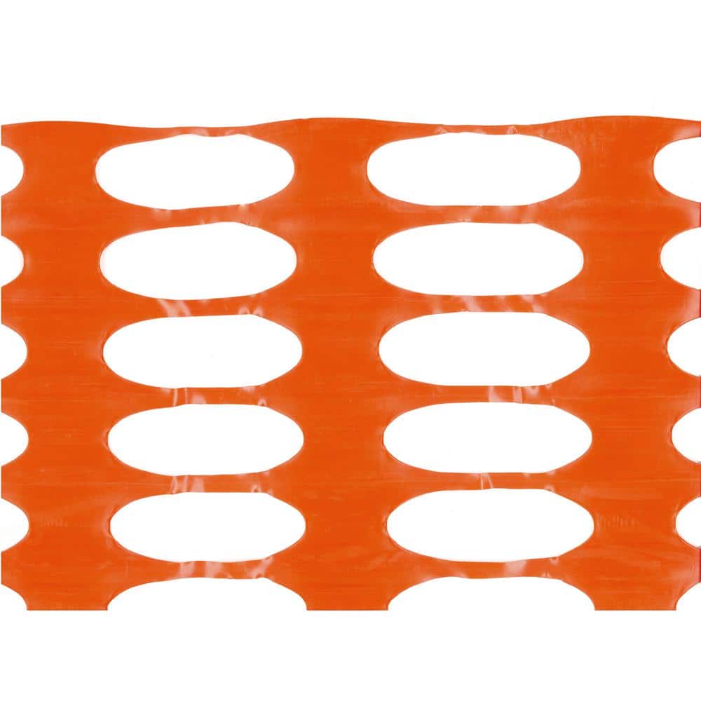 High-Density Polyethylene Orange Safety Snow Fence, 4 ft x 100 ft