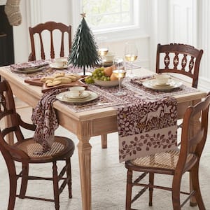 Winter Forest Floral Cotton Table Runner