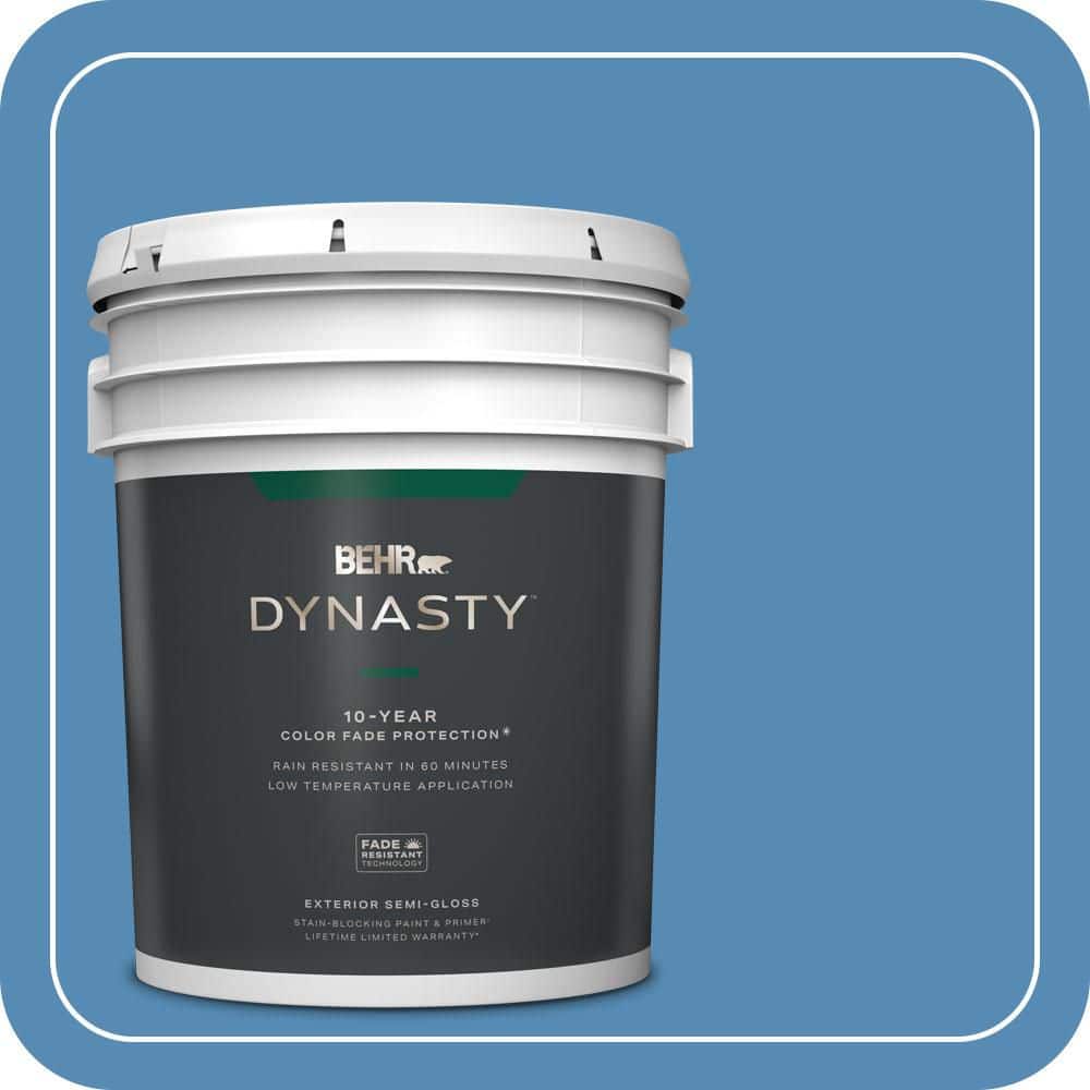 5 gal. #M520-5 Alpha Blue Semi-Gloss Enamel Exterior Stain-Blocking Paint & Primer price history on PriceWatchPro