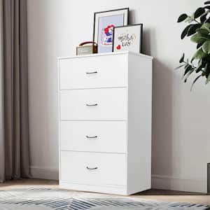 27.6 in. W x 15.7 in. D x 40.2 in. H Light Gray Linen Cabinet Dresser with 4 Drawers
