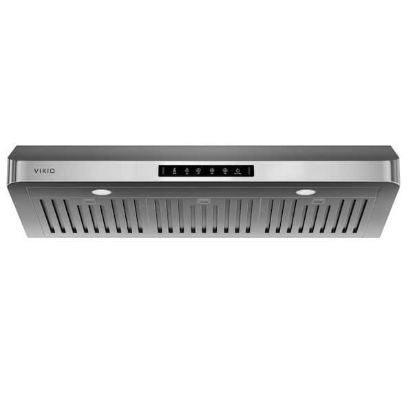 30 in. 900 CFM Ducted Under Cabinet Range Hood in Stainless Steel with Mesh Filters and Push Buttons