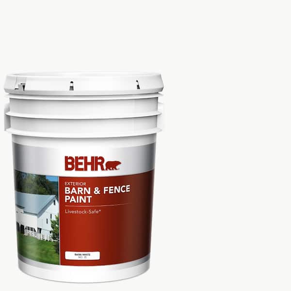 BEHR 5 gal. White Exterior Barn and Fence Paint