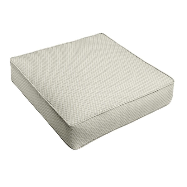 SORRA HOME Sunbrella Detail Linen Rectangle Outdoor Seat Cushion