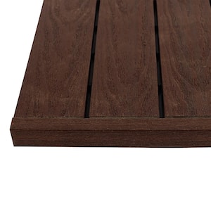 1/12 ft. x 1 ft. Quick Deck Composite Deck Tile Straight Trim in California Redwood (4-Pieces/Box)