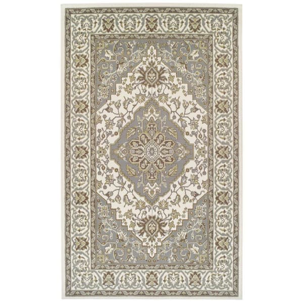 Glendale Green 8 ft. x 10 ft. Abstract Polypropylene Area Rug