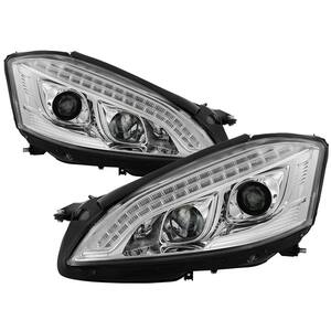 Mercedes Benz W221 S Class 07-09 Projector Headlights - Xenon/HID Model Only - DRL LED - Chrome