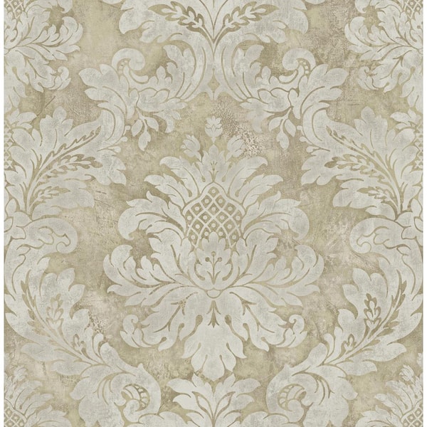 Seabrook Designs Hampstead Damask Paper Strippable Roll (Covers 56 sq. ft.)