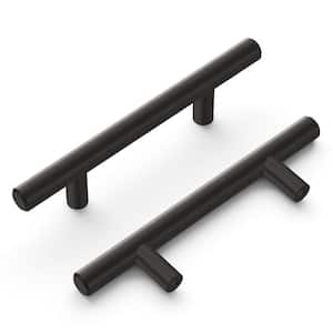 Bar Pull Collection Pull 3 in. Center-to-Center Brushed Black Nickel Finish