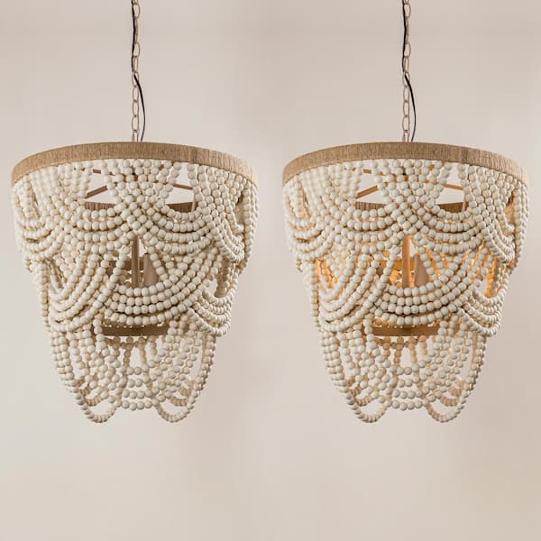 Parrot Uncle Hatfield 4-Light Bohemia Style Natural Wood