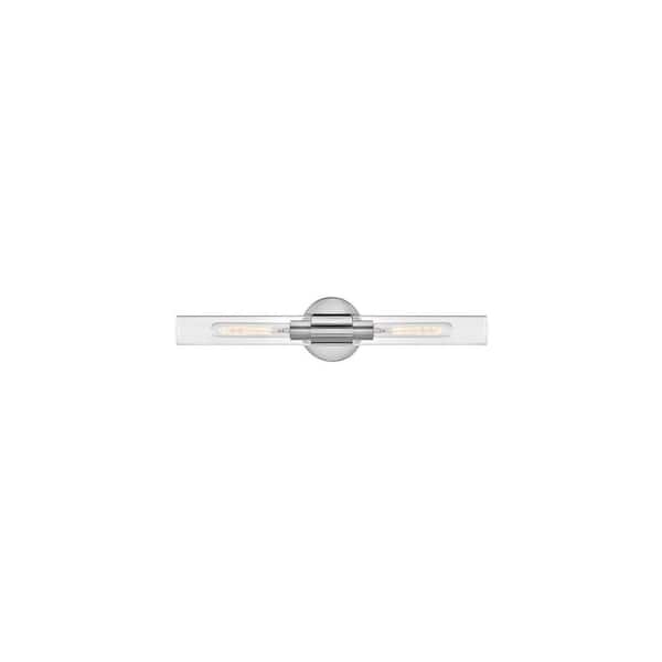 LARK Shea 24.0 in. 2 Light Chrome Vanity Light