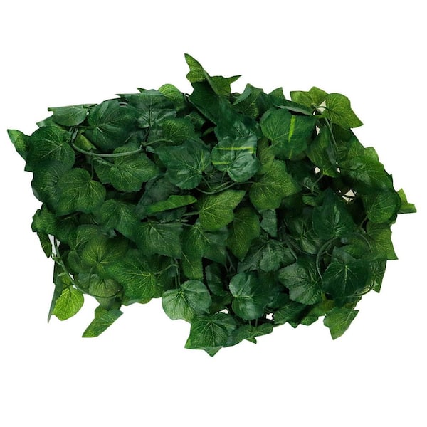 HOISTAC Edera artificiale, 12 pezzi, ghirlanda di edera, 2,1 m, verde