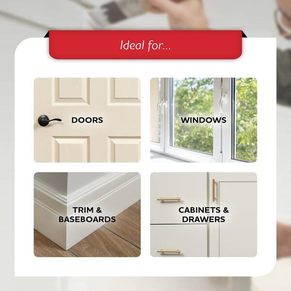 Glidden 1 qt. PPG1124-4 Light Sage Satin Door, Trim and Cabinet