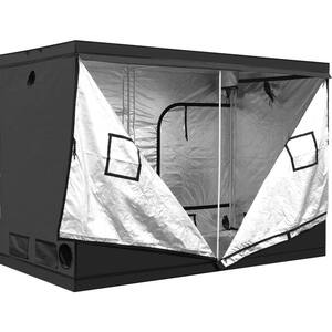 5 ft. x 10 ft. Black Mylar Hydroponic Water-Resistant Grow Tent with Observation Window and Removable Floor Tray
