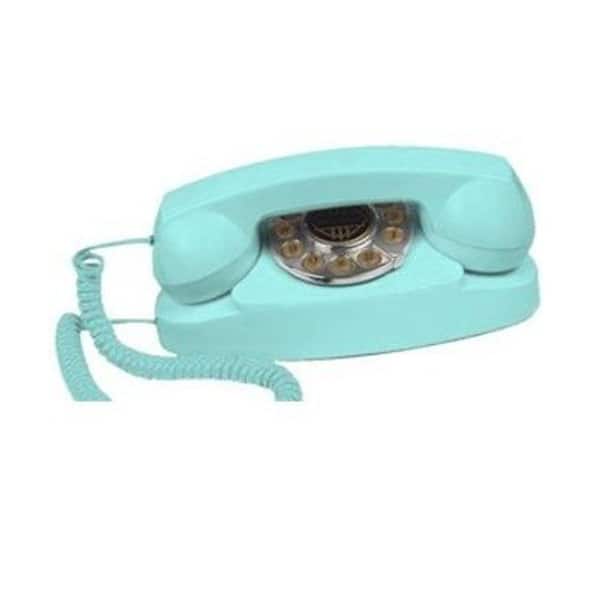 Paramount Analog Corded 1959 Princess Reproduction Telephone with Faux Rotary Dial - Blue-DISCONTINUED