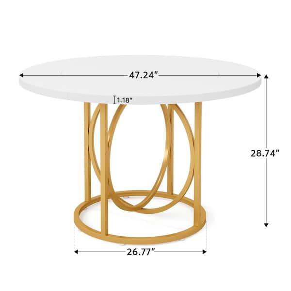 Gold Round Restaurant Table Base (23D)