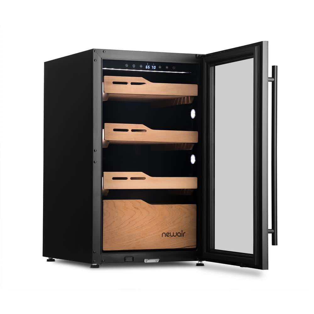 NewAir Black Electric Cigar Humidor with Cedar Drawers