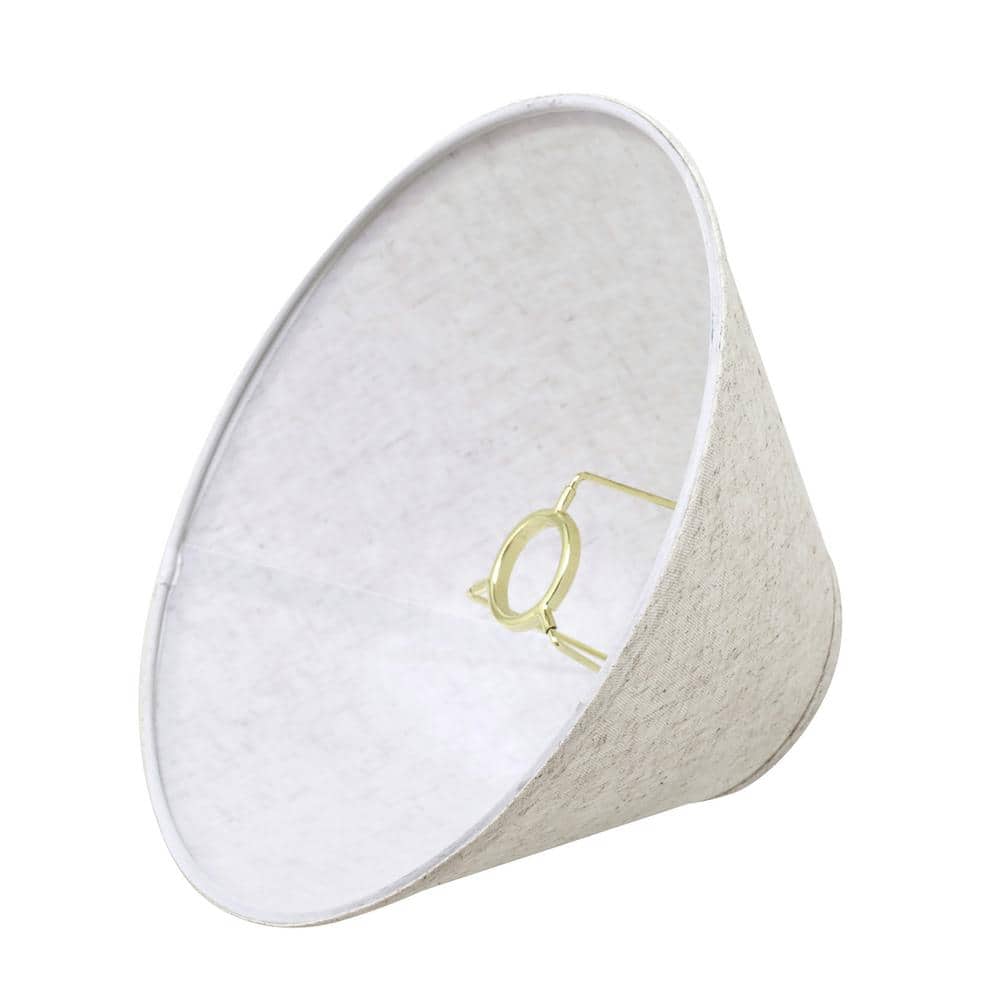 Beige Linen 11'' Empire Lamp Shade with Textured Finish