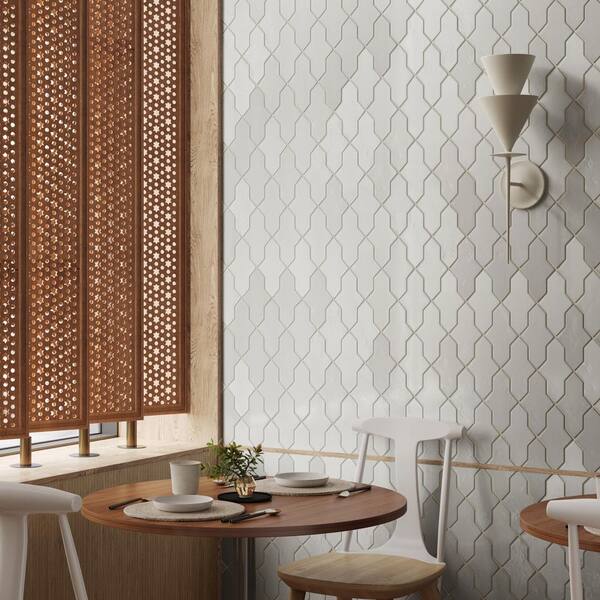 Ivy Hill Tile Tripoli Cruz White 4.84 in. x 8.46 in. Terracotta