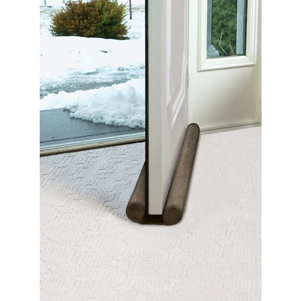 Twin Draft Guard Wind Dust Blocker Sealer Stopper Brown Insulator Door Window JJ 