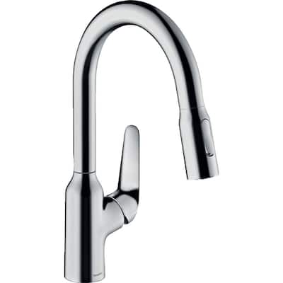 Focus N Single-Handle Pull Down Sprayer Kitchen Faucet with QuickClean in Chrome