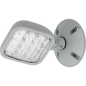 PEWLH Collection 0-Watt Metallic Gray Integrated LED Emergency Light